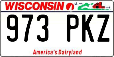 WI license plate 973PKZ