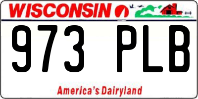 WI license plate 973PLB