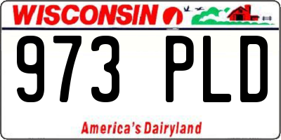 WI license plate 973PLD