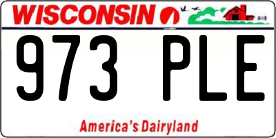 WI license plate 973PLE