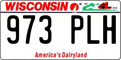 WI license plate 973PLH