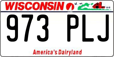 WI license plate 973PLJ
