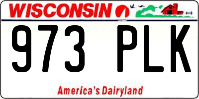 WI license plate 973PLK