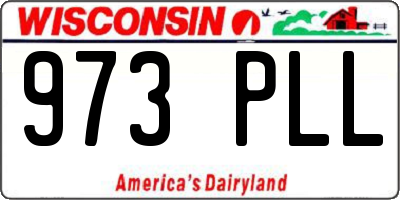 WI license plate 973PLL