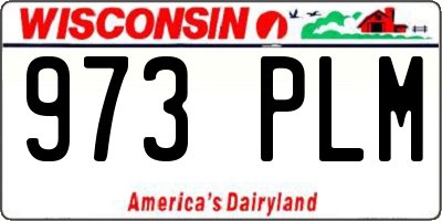 WI license plate 973PLM