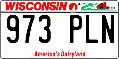 WI license plate 973PLN