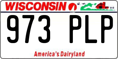 WI license plate 973PLP