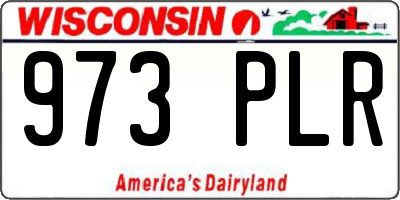 WI license plate 973PLR