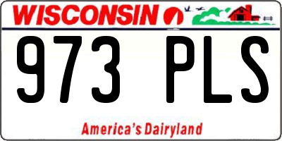 WI license plate 973PLS