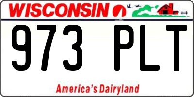 WI license plate 973PLT