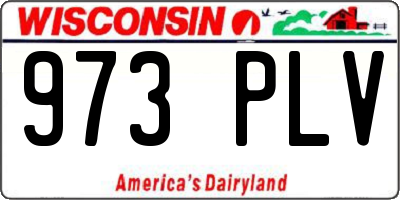 WI license plate 973PLV