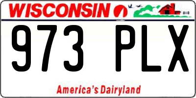 WI license plate 973PLX