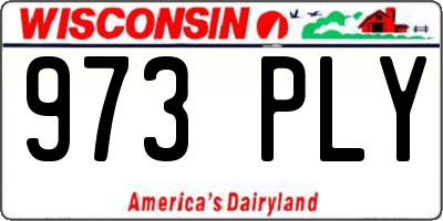 WI license plate 973PLY