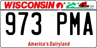WI license plate 973PMA