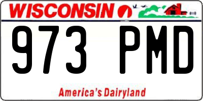 WI license plate 973PMD