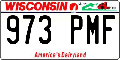 WI license plate 973PMF