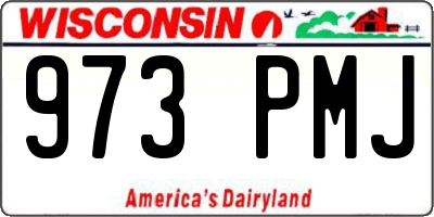 WI license plate 973PMJ