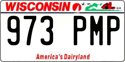 WI license plate 973PMP