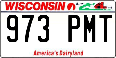 WI license plate 973PMT