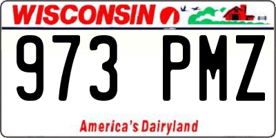 WI license plate 973PMZ