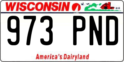 WI license plate 973PND