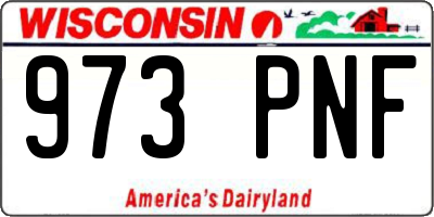 WI license plate 973PNF