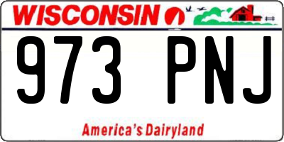 WI license plate 973PNJ