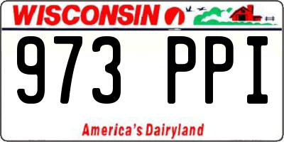 WI license plate 973PPI