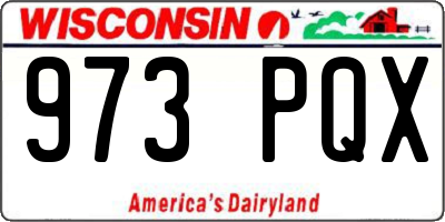 WI license plate 973PQX