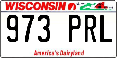 WI license plate 973PRL