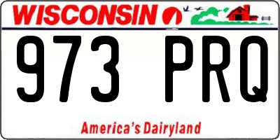 WI license plate 973PRQ