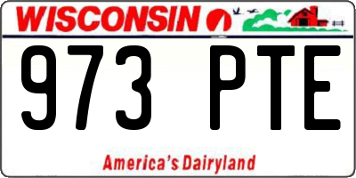 WI license plate 973PTE