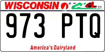 WI license plate 973PTQ