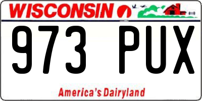 WI license plate 973PUX