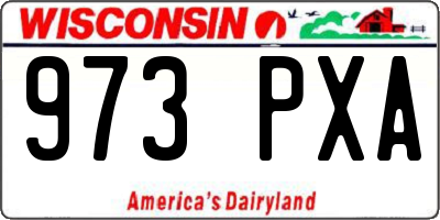 WI license plate 973PXA