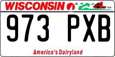 WI license plate 973PXB