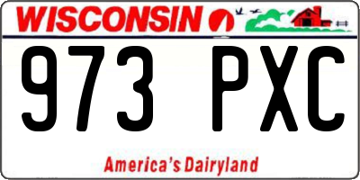 WI license plate 973PXC
