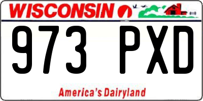 WI license plate 973PXD