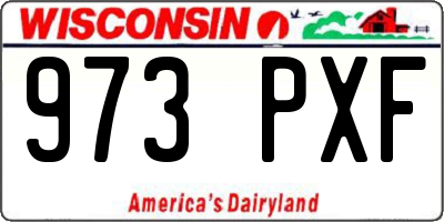 WI license plate 973PXF
