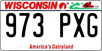WI license plate 973PXG