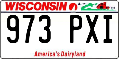 WI license plate 973PXI