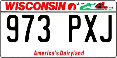 WI license plate 973PXJ
