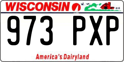 WI license plate 973PXP