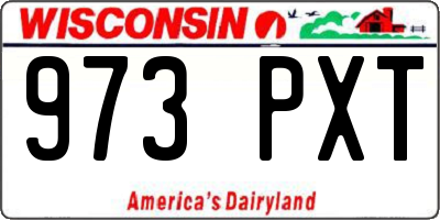 WI license plate 973PXT