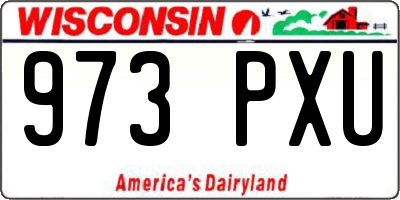 WI license plate 973PXU