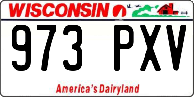 WI license plate 973PXV