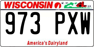WI license plate 973PXW