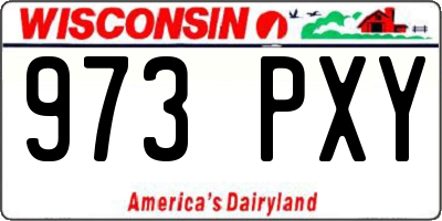 WI license plate 973PXY