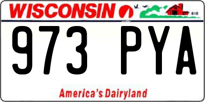 WI license plate 973PYA