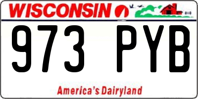 WI license plate 973PYB